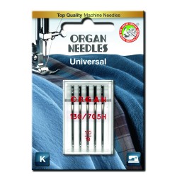 Machine Needles ORGAN UNIVERSAL 130/705H - 110 - 5pcs/plastic box/card