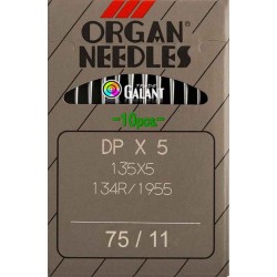 Industrial Machine Needles ORGAN DPx5 - 75/11 - 10pcs/card