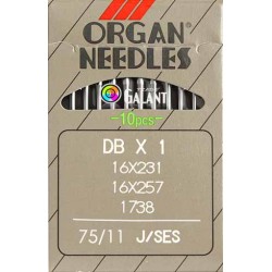 Industrial Machine Needles ORGAN DBx1 SES - 75/11 - 10pcs/card
