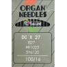 Jehly strojové průmyslové ORGAN DCx27 (B27) - 100/16 - 10ks/karta