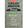 Industrial Machine Needles ORGAN DCx27 (B27) - 110/18 - 10pcs/card
