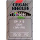 Industrial Machine Needles ORGAN DPx5 PD Titan-Nitrid - 70/10 - 10pcs/card