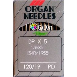 Industrial Machine Needles ORGAN DPx5 PD Titan-Nitrid - 120/19 - 10pcs/card