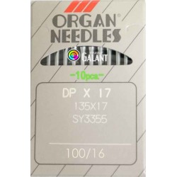 Industrial Machine Needles ORGAN DPx17 - 100/16 - 10pcs/card