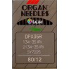Industrial Machine Needles ORGAN DPx35R - 80/12 - 10pcs/card
