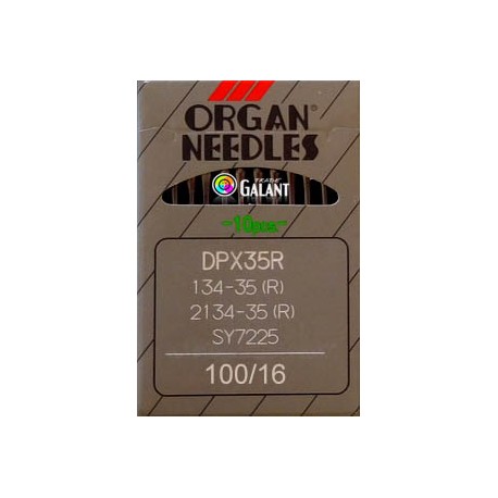 Industrial Machine Needles ORGAN DPx35R - 100/16 - 10pcs/card