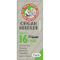 Machine Needles ORGAN HAx1 130/705H - 100/16 - 5pcs/package